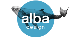 Logótipo indicado de Alba Design